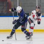 The Mission City Outlaws advanced past the Port Moody Panthers in five games during the opening round of PJHL playoff action. (Photo Courtesy of Purple Poppy Photography)